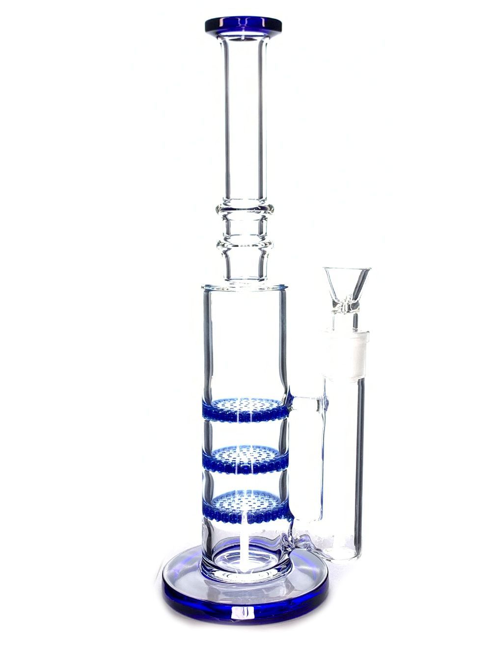 Triple Disc Skinny Glass Bong Fat Buddha Glass