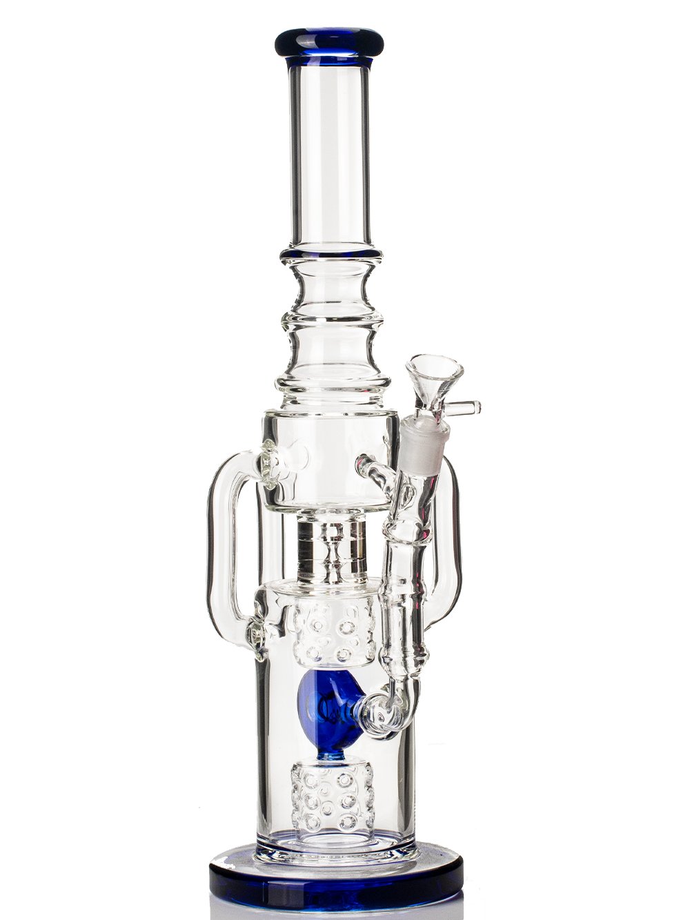 Blue 16" Donut & Barrel Bong