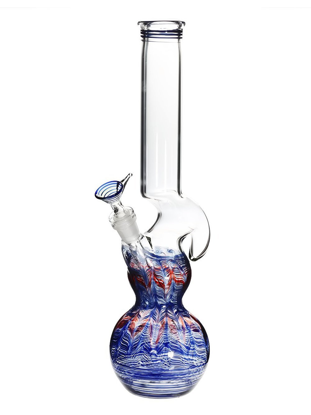 Double Bubble Hook Bong - Fat Buddha Glass