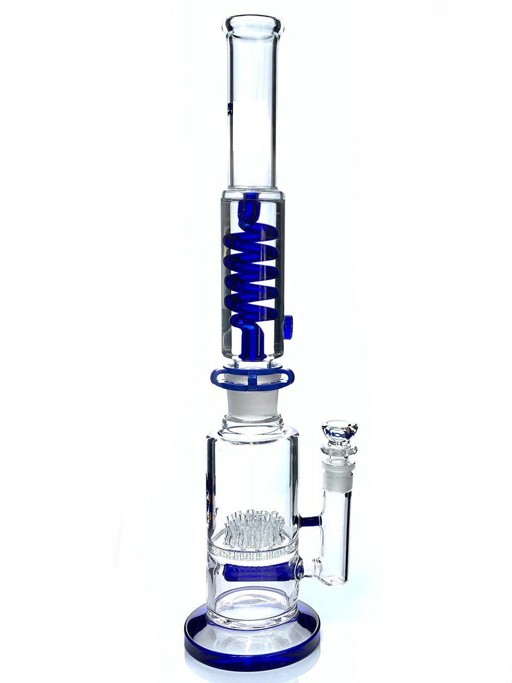 Fat Buddha Glass Bong Blue 20" Freezable Glass Bong