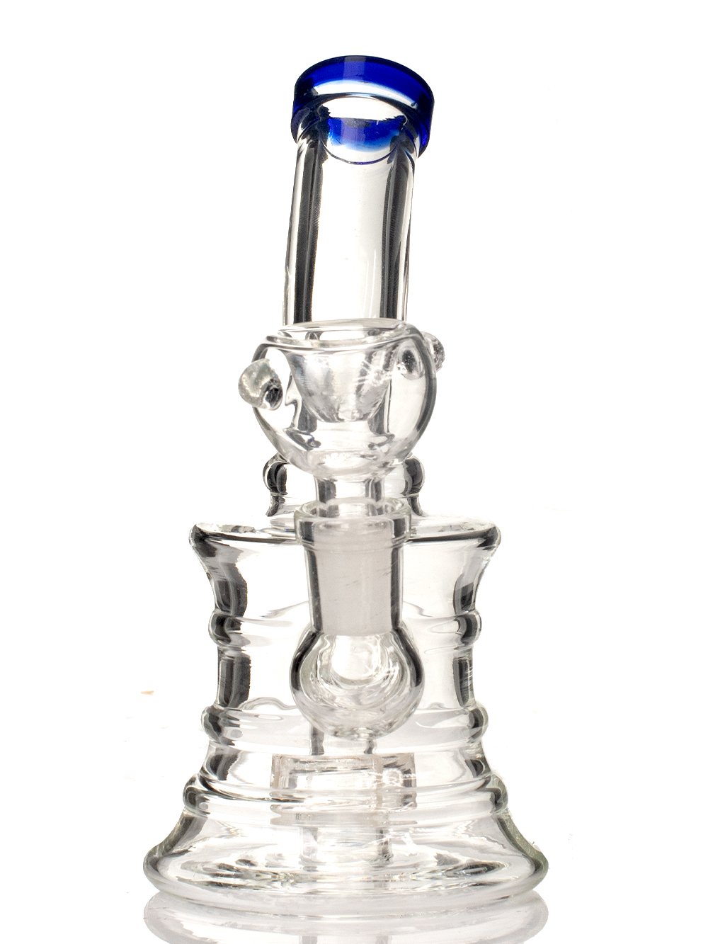 Blue Sure Grip Mini Bong Fat Buddha Glass