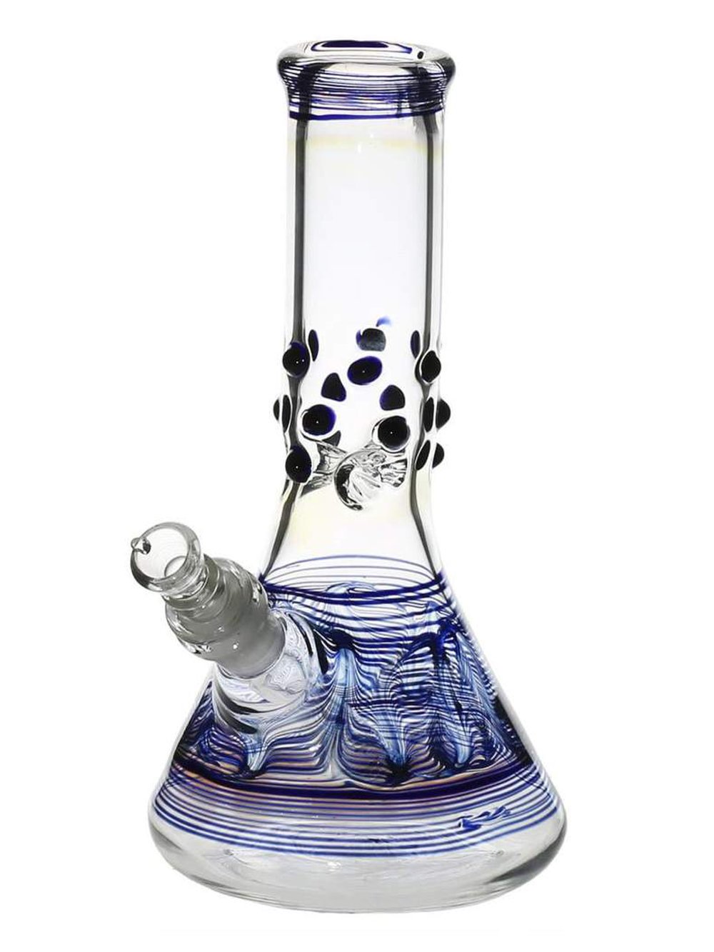 8 inch Beaker w/Marbles Fat Buddha Glass