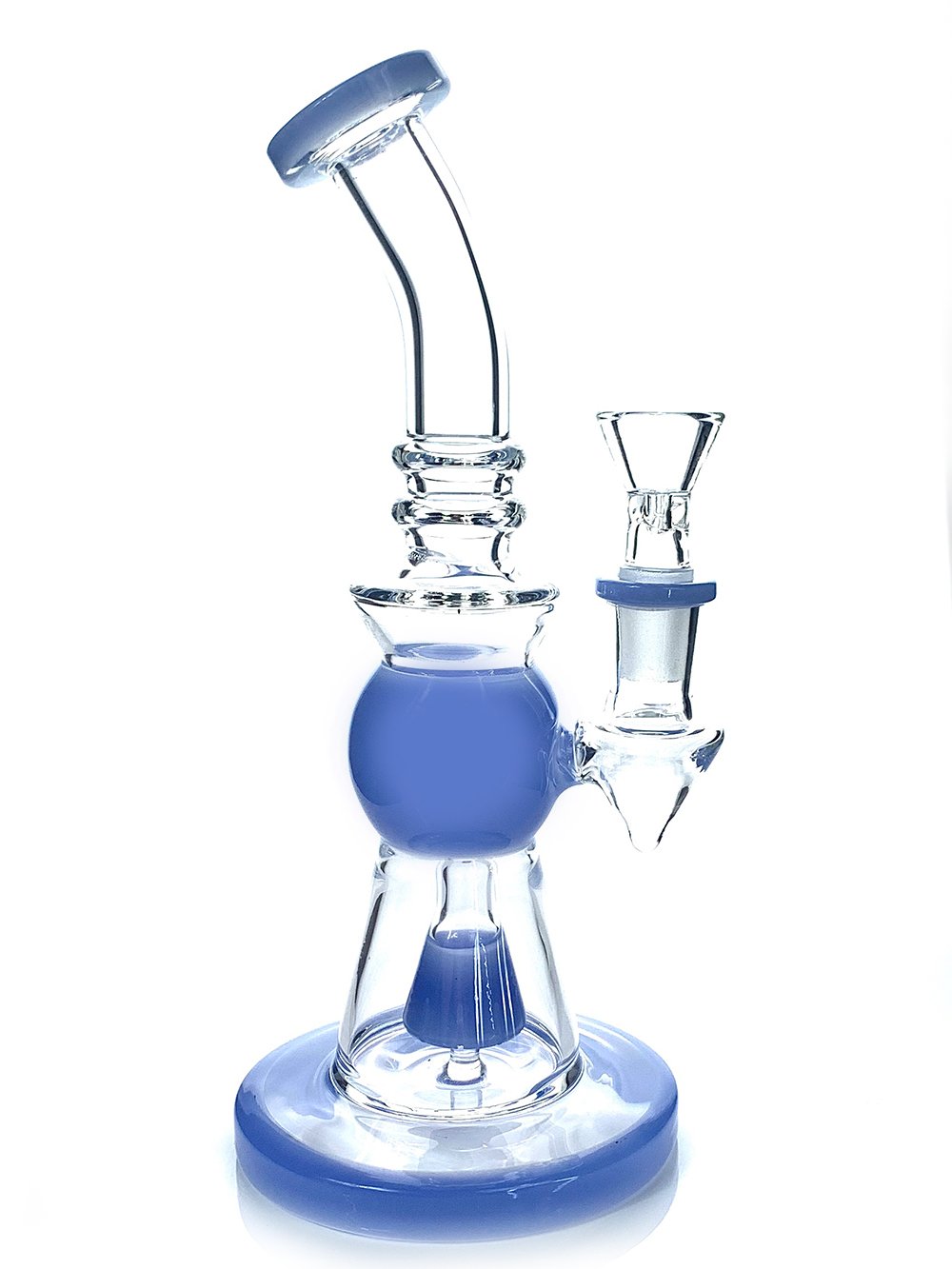 8" Blue Lean Back Bong