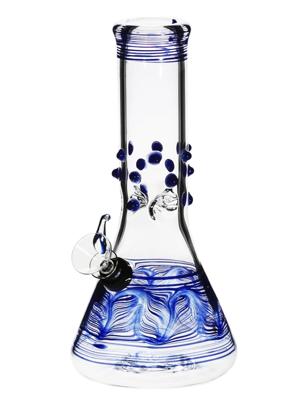 Blue Wrap Rake W Marble Bong Fat Buddha Glass