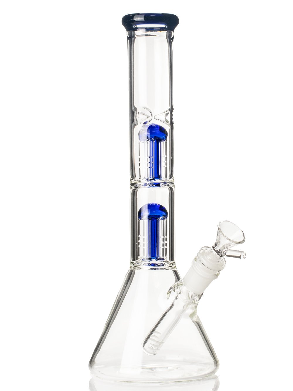 Blue Duo-Tree Beaker Bong