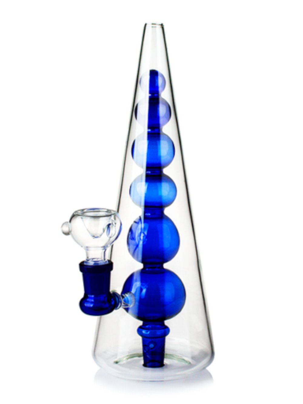 Fat Buddha Glass Bong Blue Glass Bubbles Bong