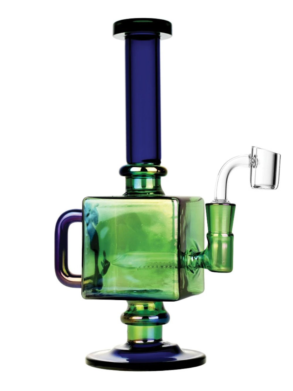 Irridescent Cube Rig Pulsar Fat Buddha Glass
