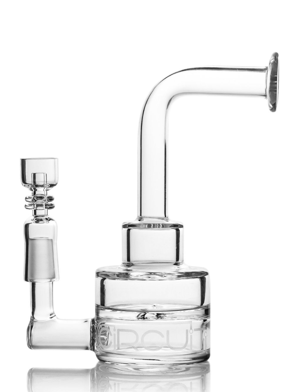 Clear Circuit Rig Bong Grav Fat Buddha Glass