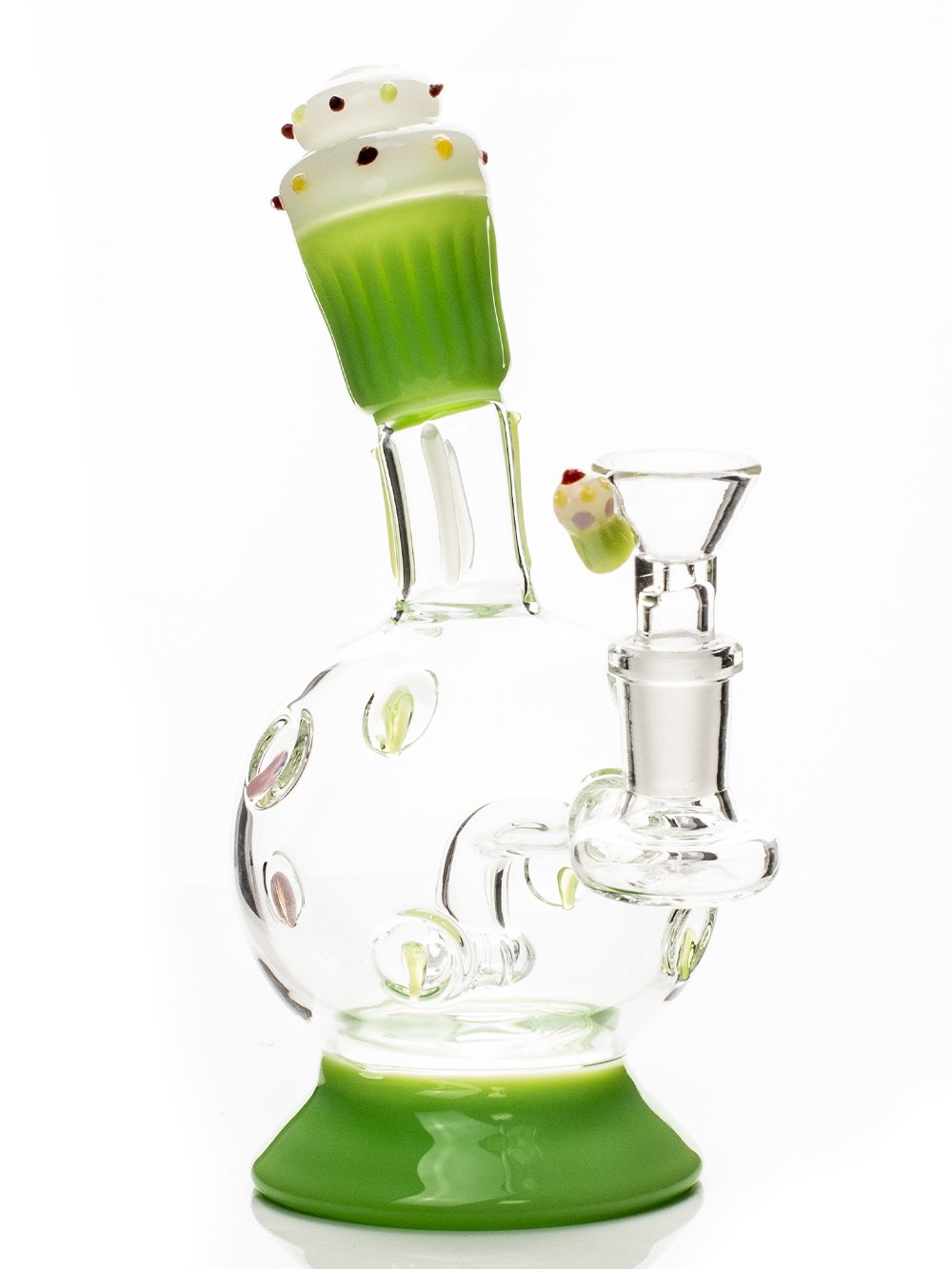 Green Cupcake Bong Pulsar Fat Buddha Glass