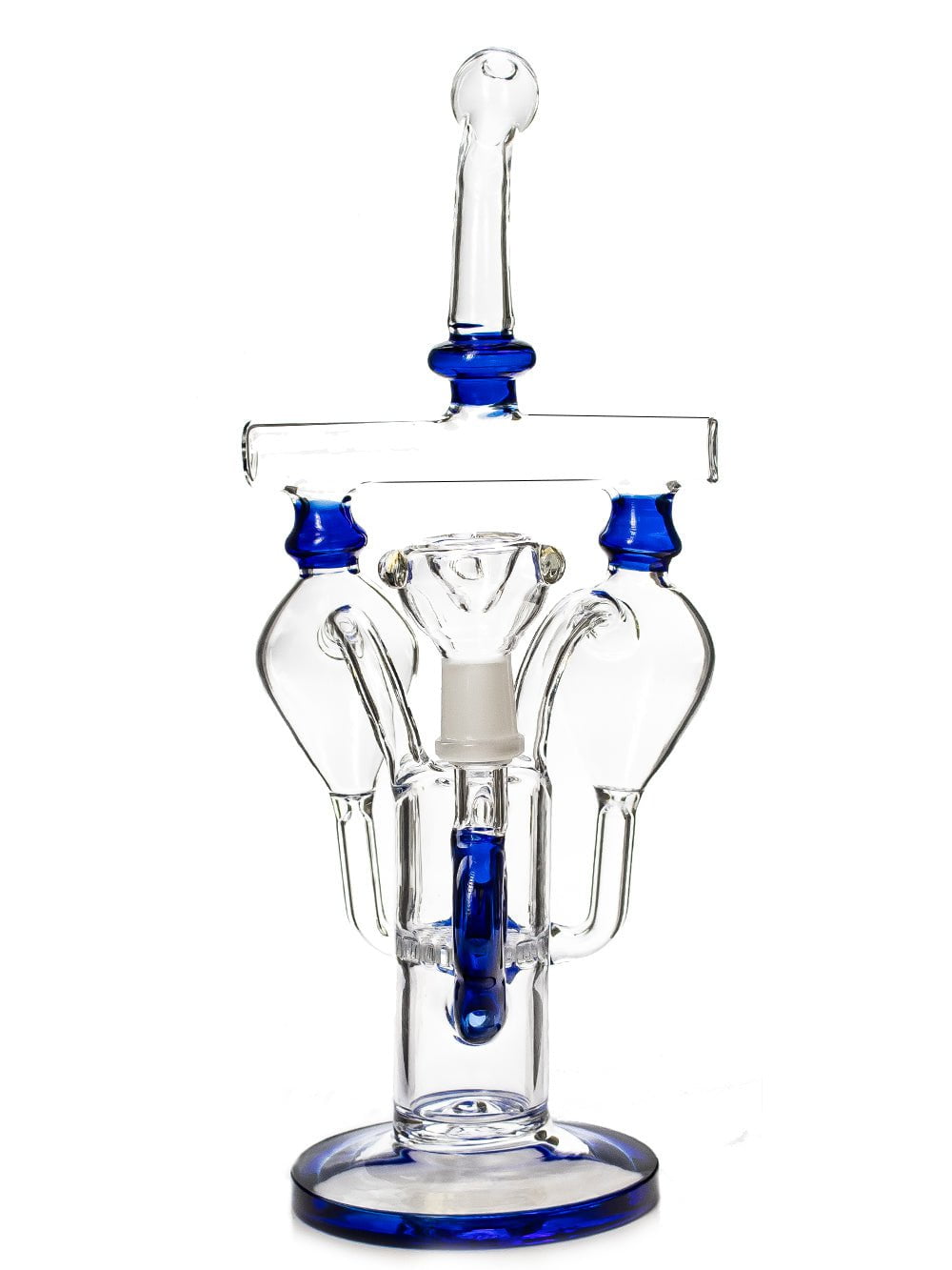 Fat Buddha Glass Bong Double Bubble Recycler Bong