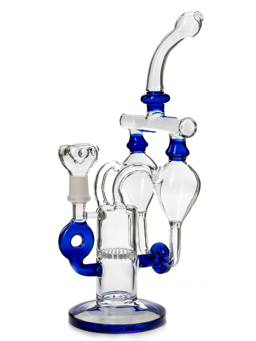 Fat Buddha Glass Bong Double Bubble Recycler Bong