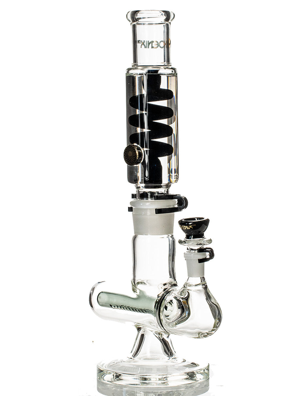 Black Freeze Bong Inline Perc Fat Buddha Glass