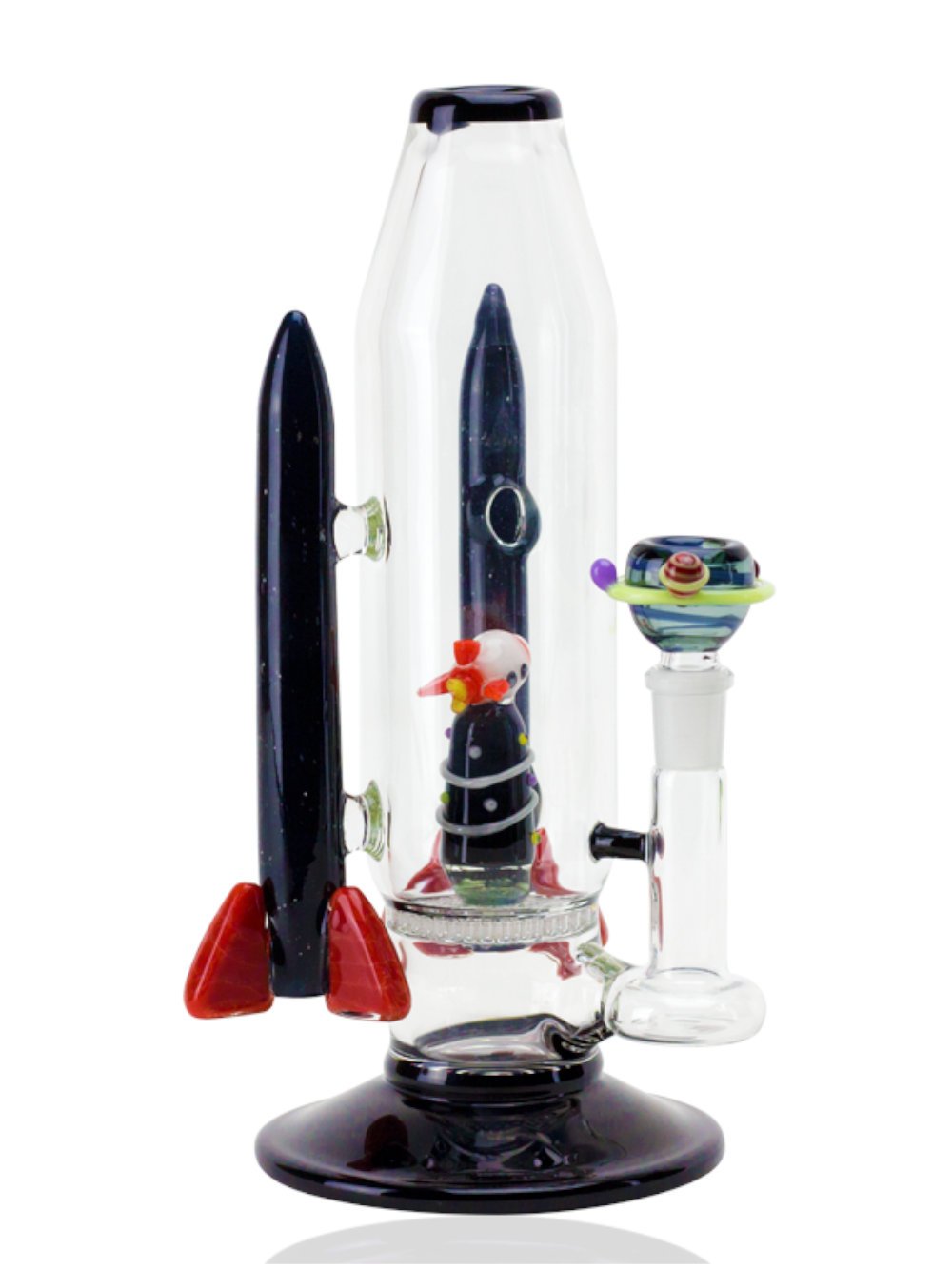 Galactic Rocket Ship Bong Fat Buddha Glass