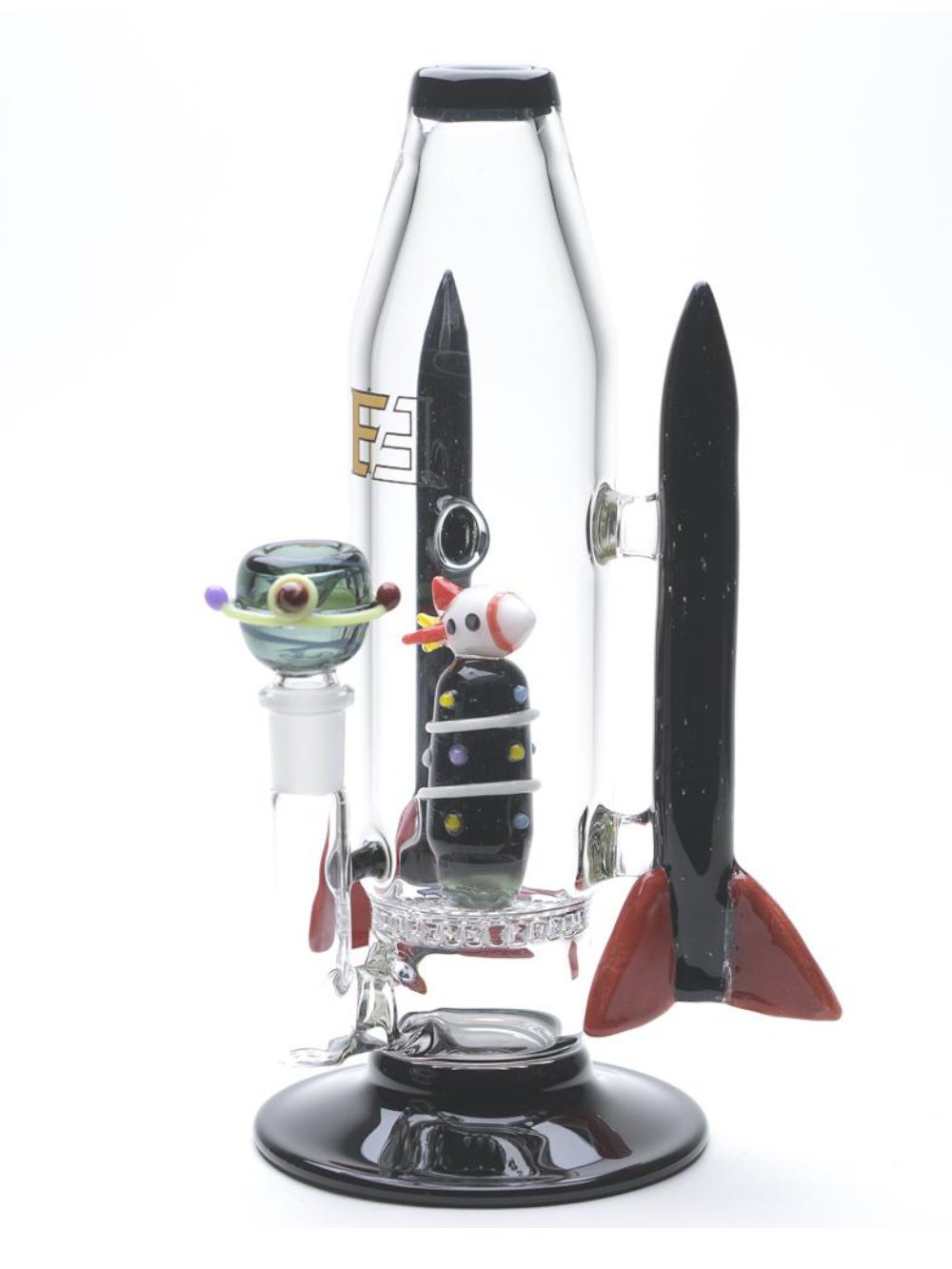 Galactic Rocket Ship Bong Fat Buddha Glass