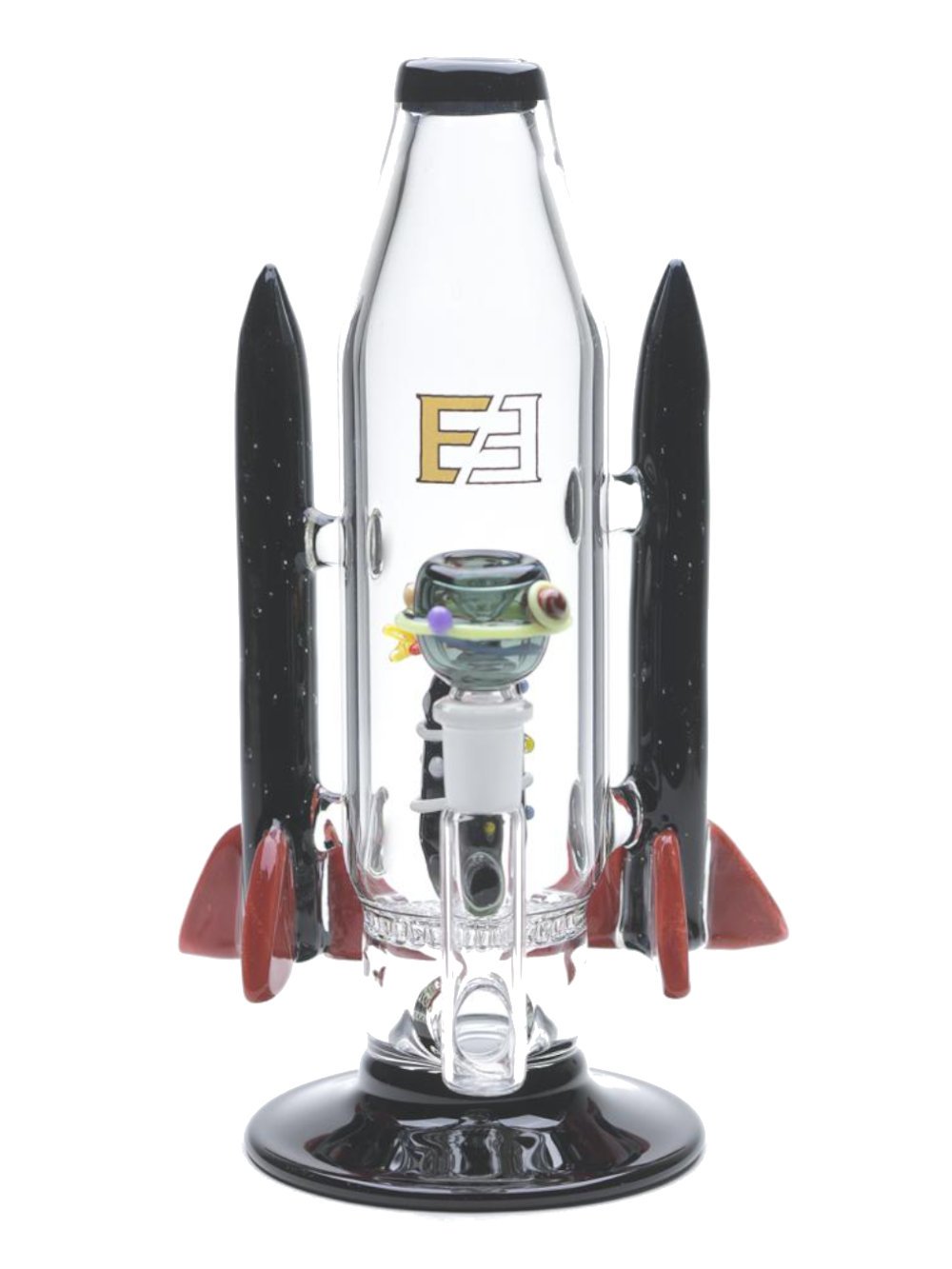 Galactic Rocket Ship Bong Fat Buddha Glass