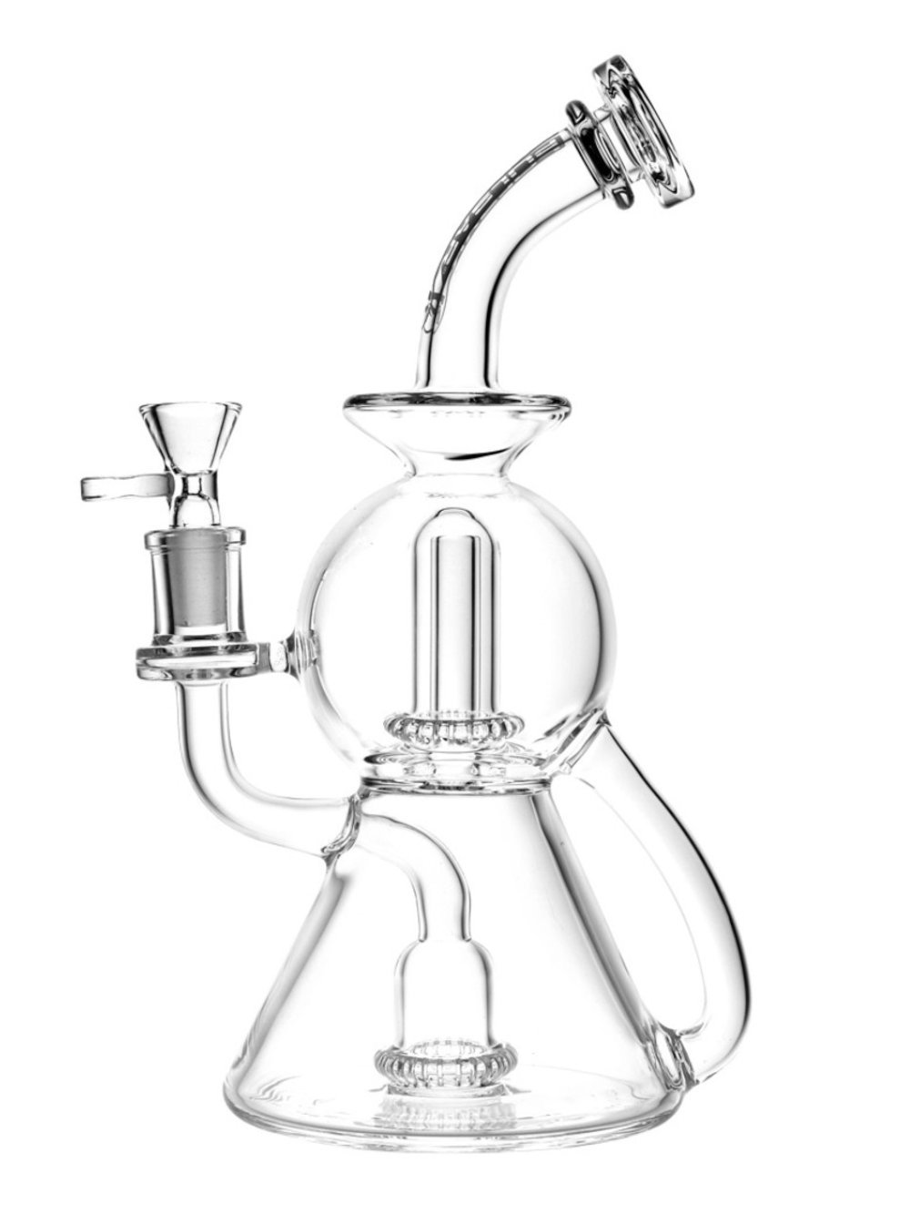 Geometric Recycler Bong Pulsar Fat Buddha Glass