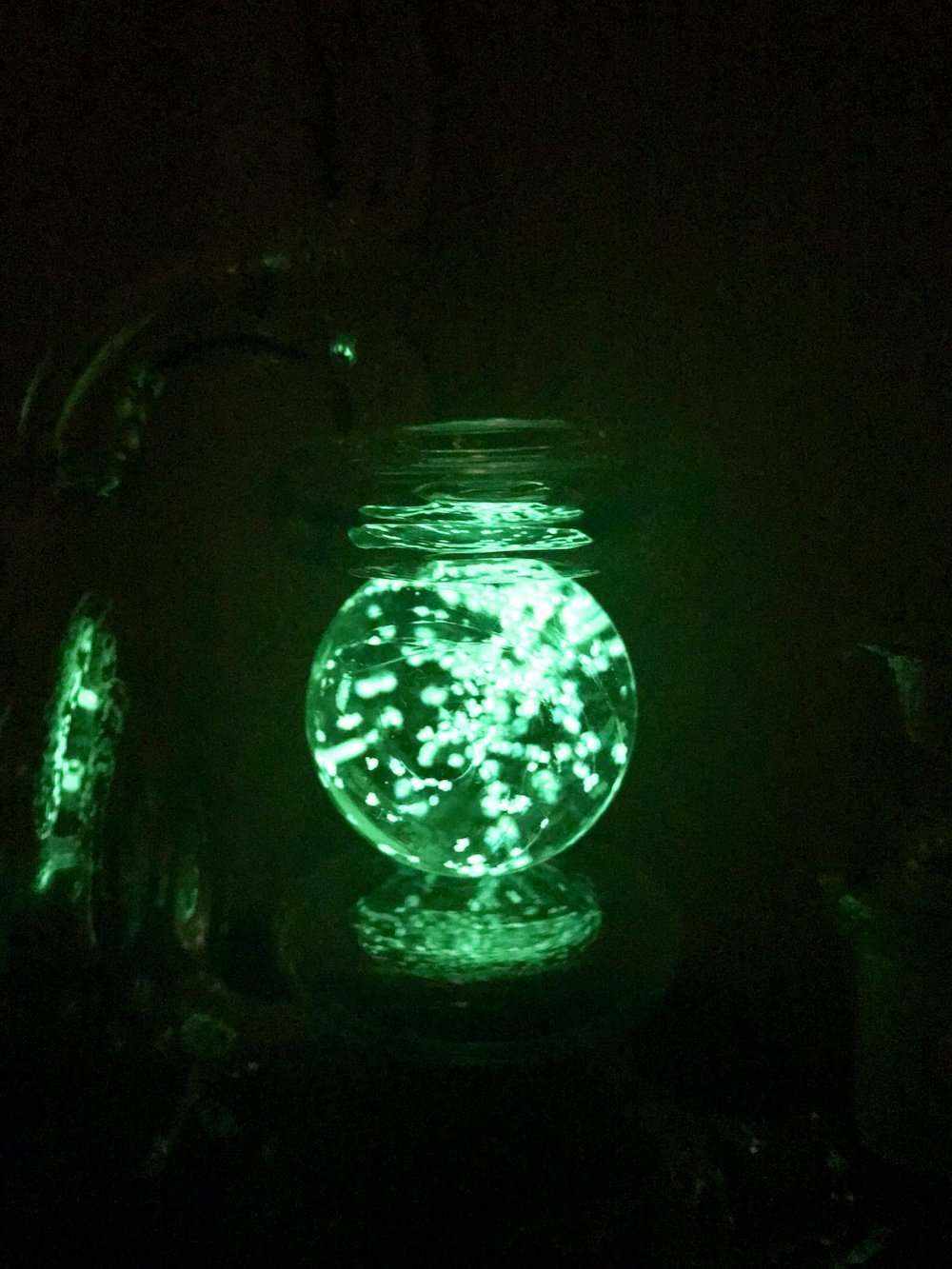 Fat Buddha Glass Bong Glow in the Dark Crystal Ball Recycler Bong