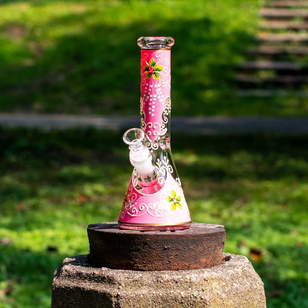 Fat Buddha Glass Bong Glow in the Dark Flower Bong