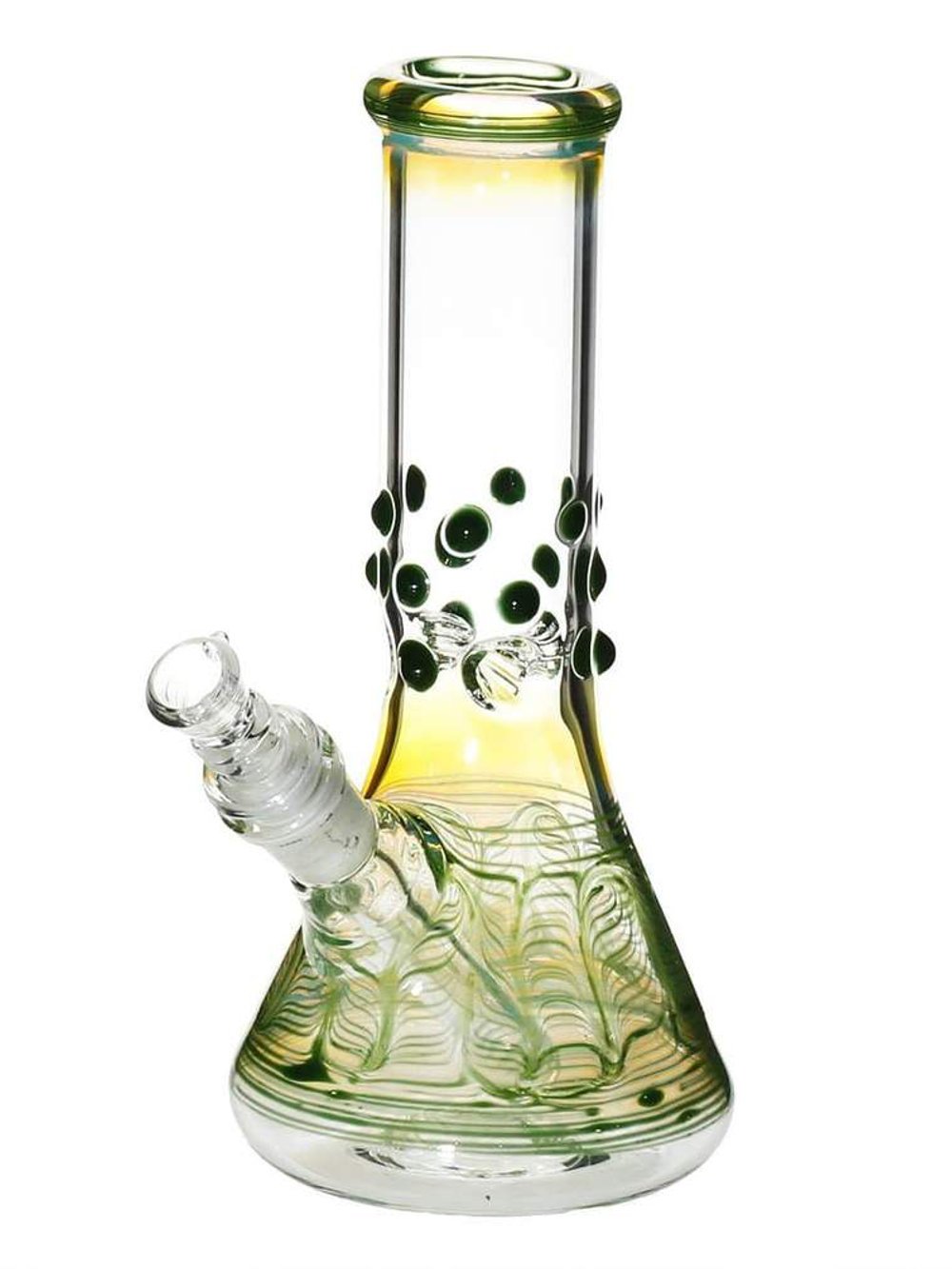 8 inch Beaker w/Marbles Fat Buddha Glass