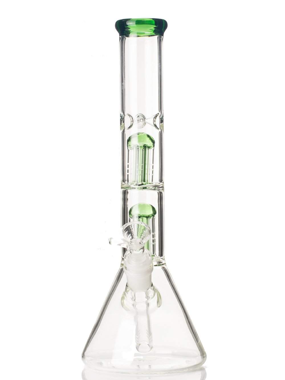 Green Duo-Tree Beaker Bong