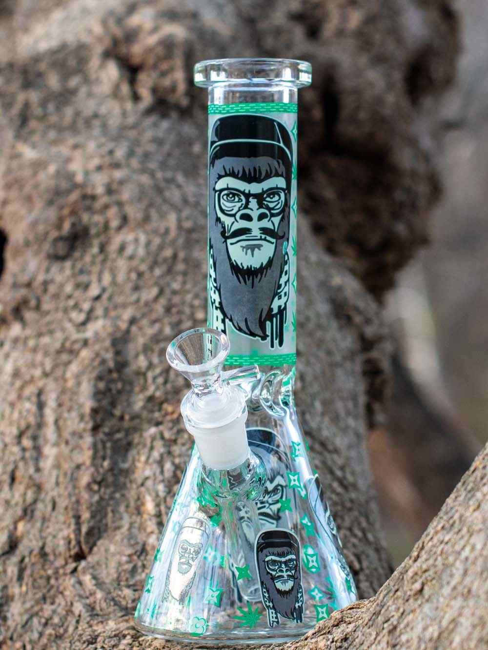 Fat Buddha Glass Bong Green Gorilla