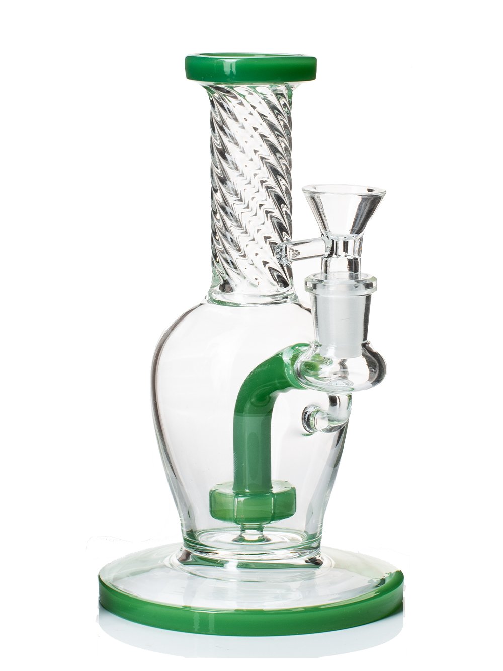 Fat Buddha Glass Bong Green Mini Twist Bong