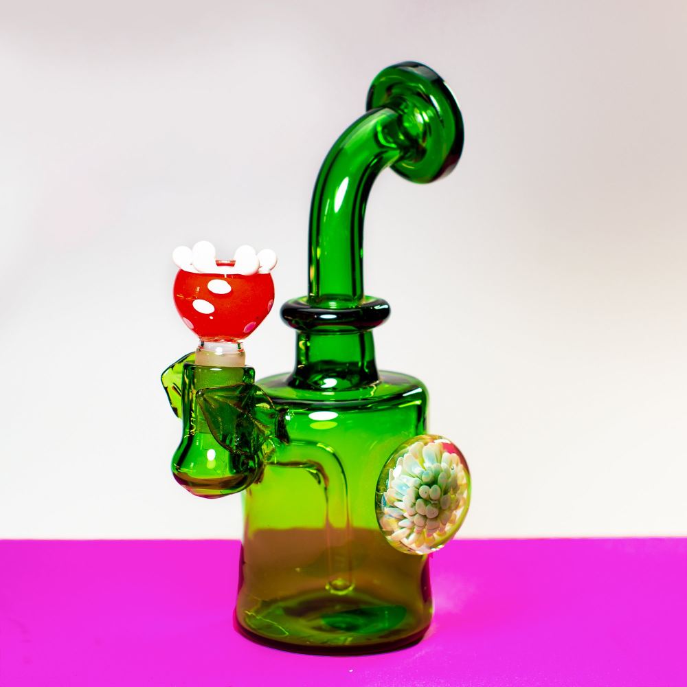Fat Buddha Glass Bong Green Planter Bong