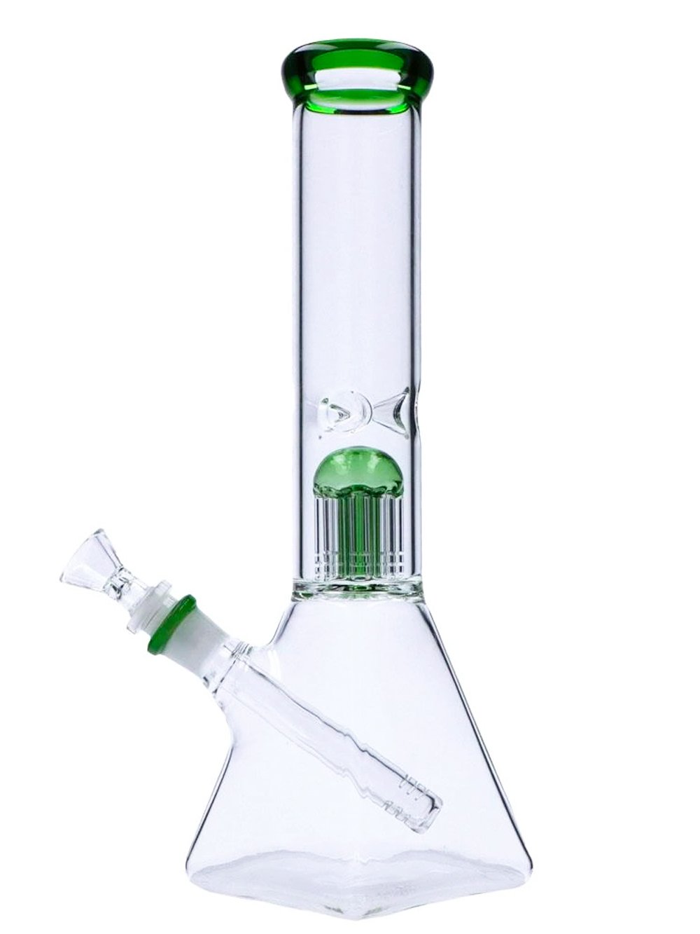 Famous Brandz Bong Green Quad Base Beaker Water Pipe