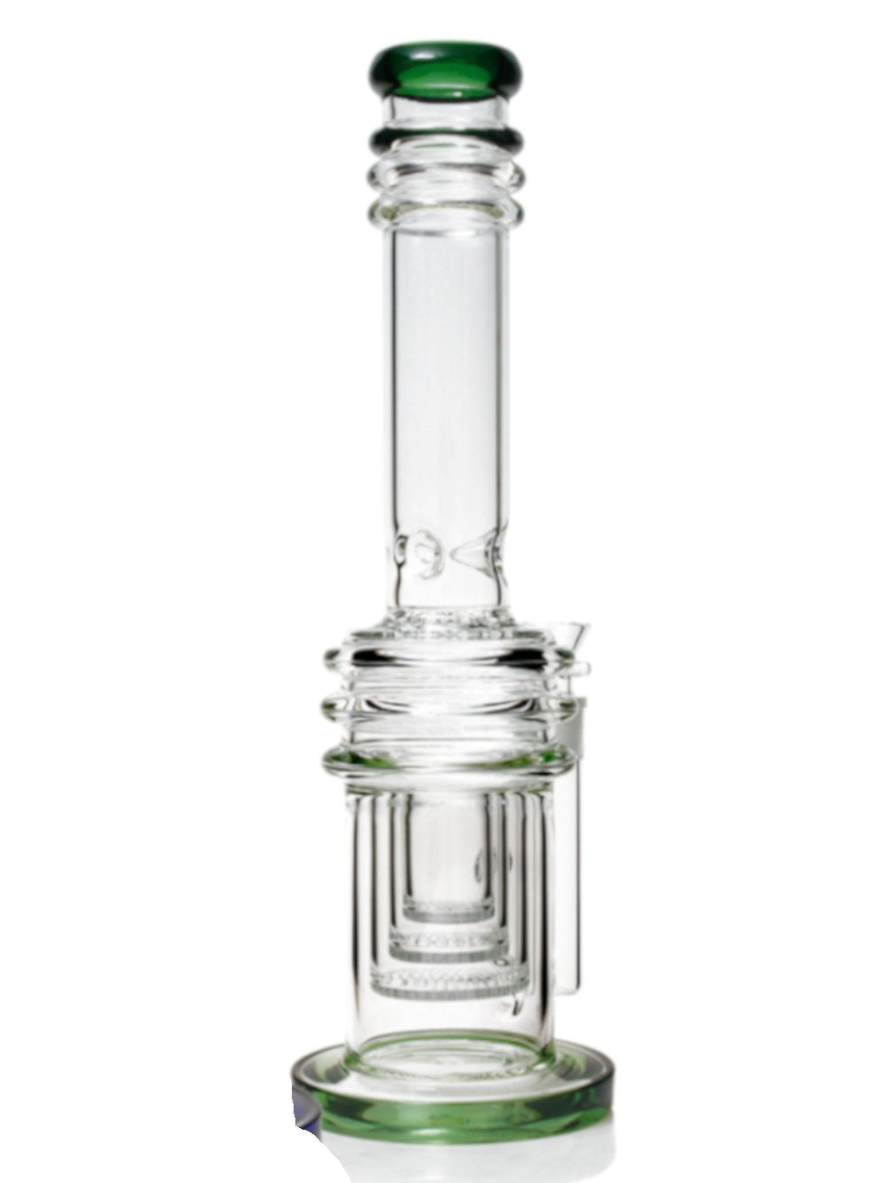 Fat Buddha Glass Bong Green Triple Honeycomb Bong