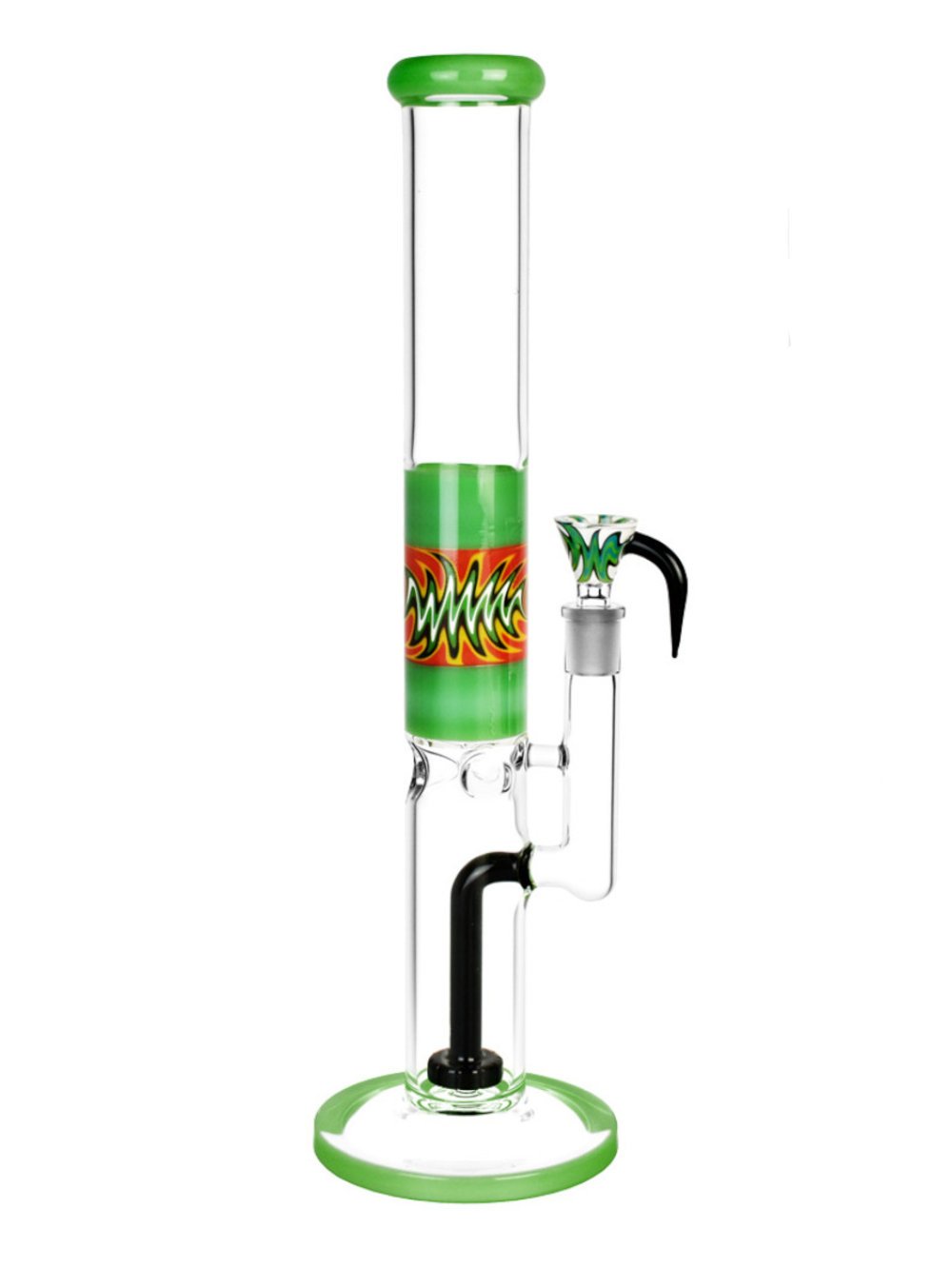 Pulsar Bong Green Wig Wag Tube Bong