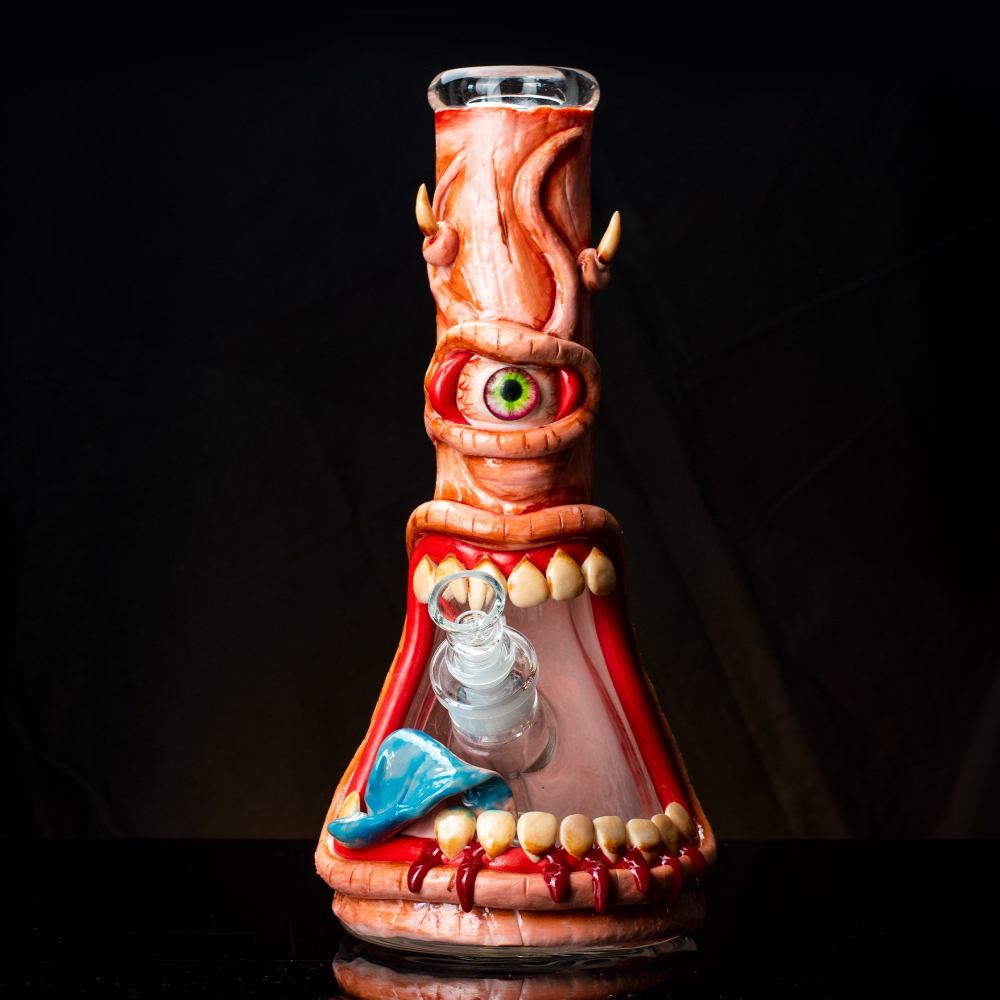 Fat Buddha Glass Bong Horned Cyclops Bong