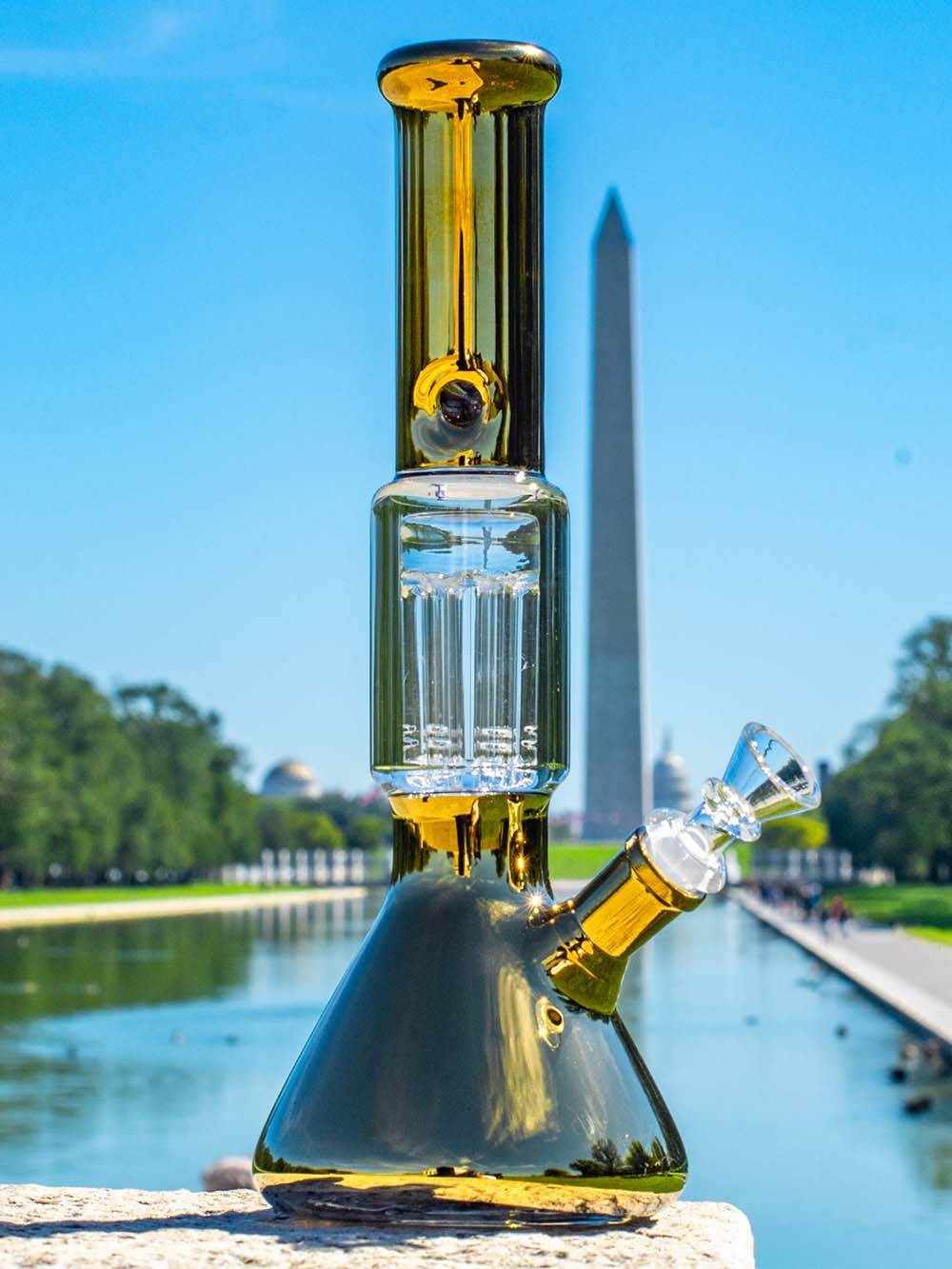 Fat Buddha Glass Bong Hydroplated Beaker Bongs