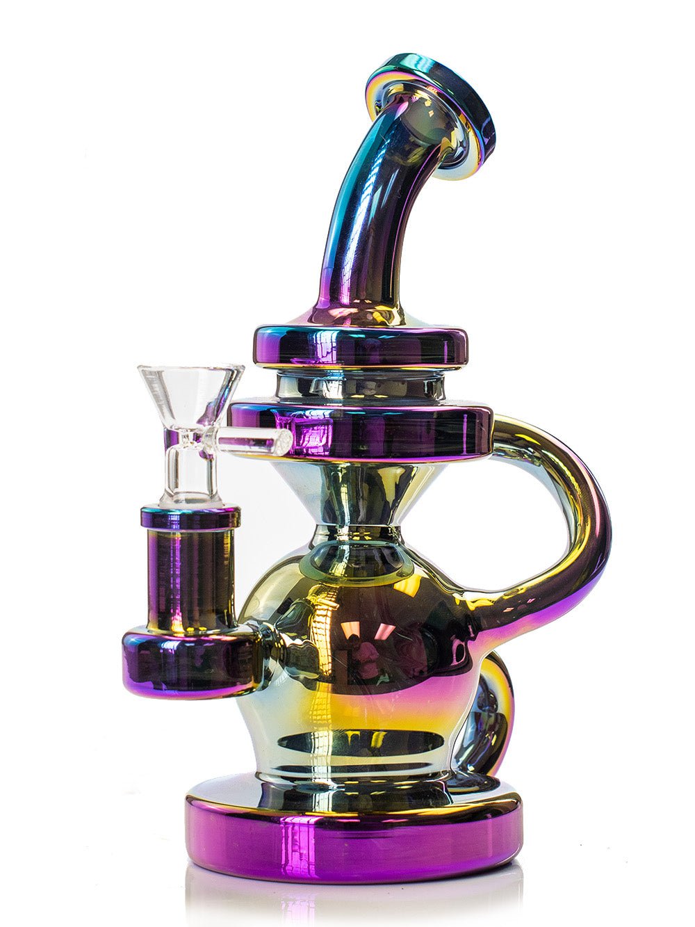 Fat Buddha Glass Bong Iridescent Recycler Bong
