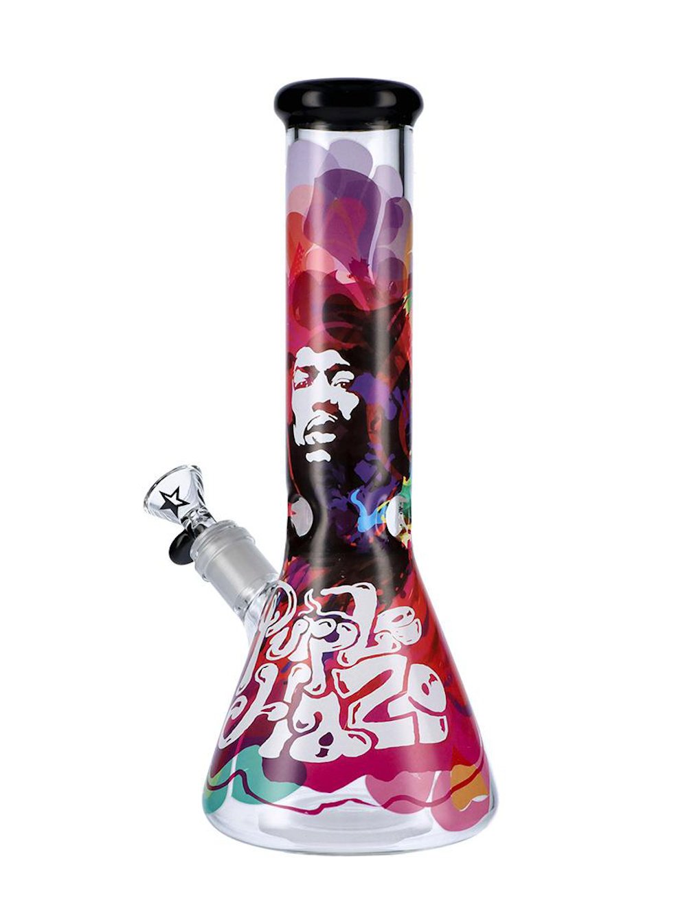 Jimi Hendrix Rainbow Haze Bong Fat Buddha Glass