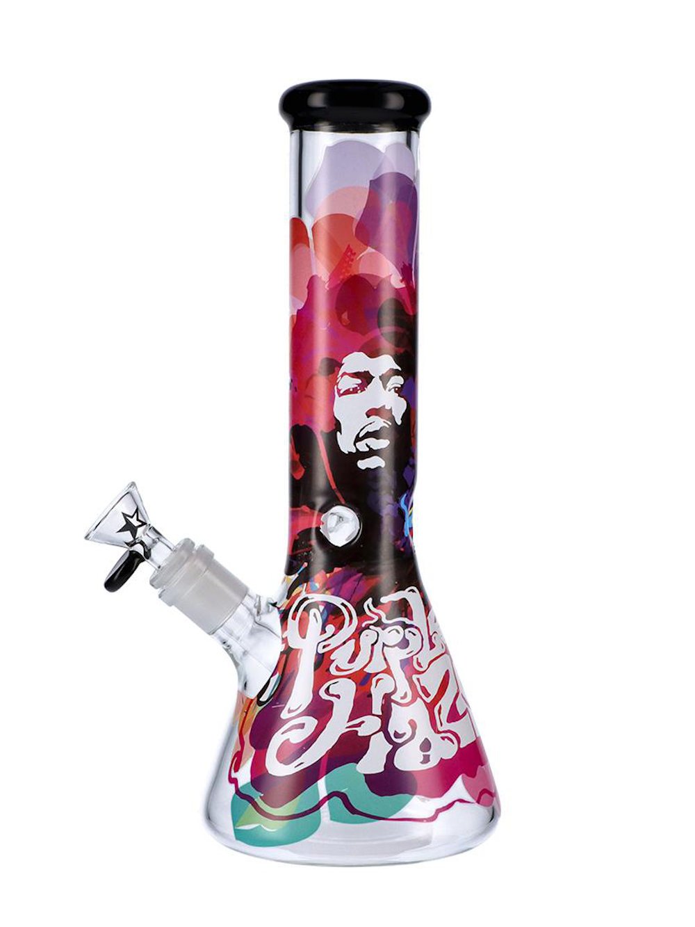 Jimi Hendrix Rainbow Haze Bong Fat Buddha Glass