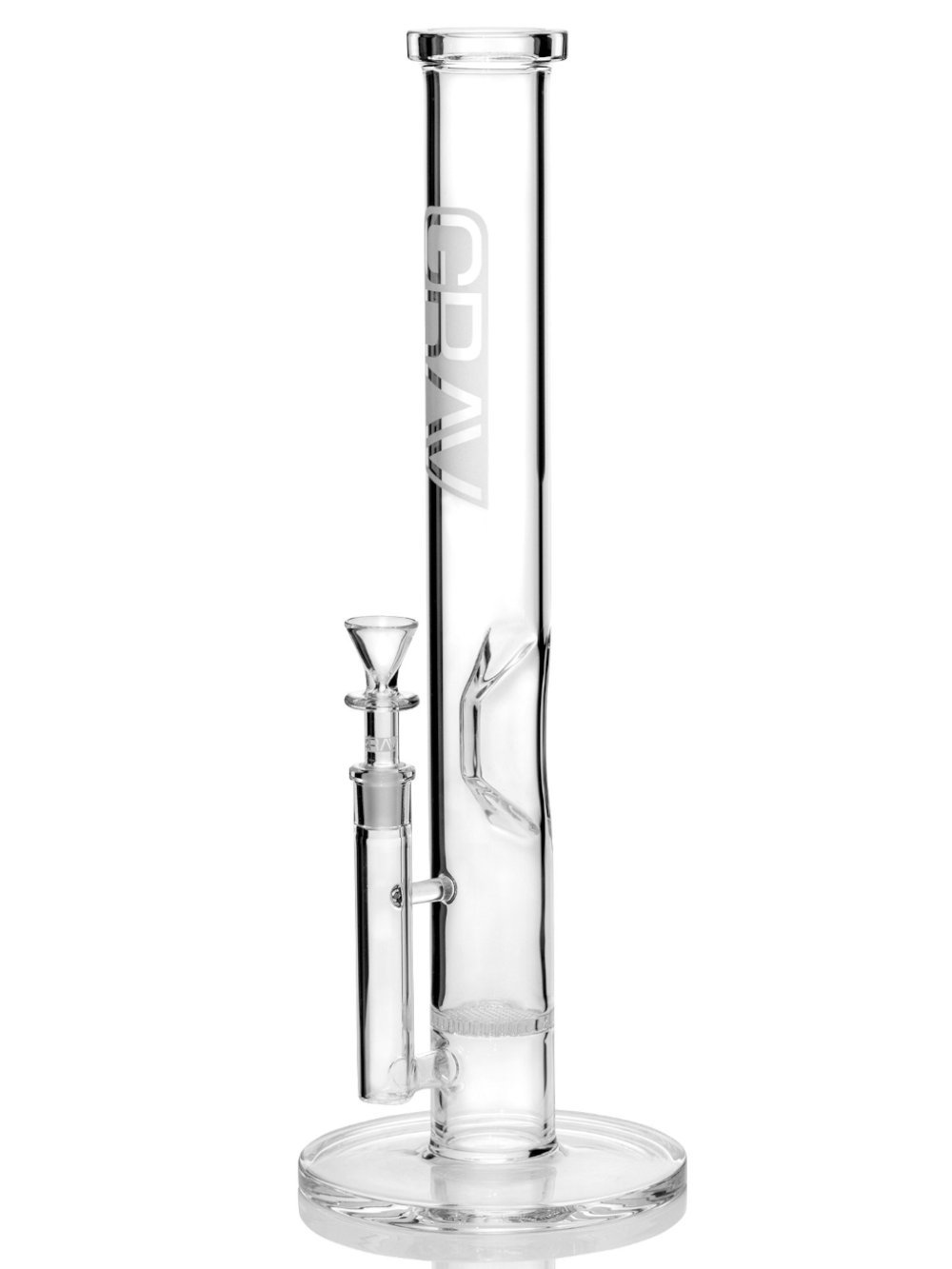 Large Straight Bong Grav Fat Buddha Glass