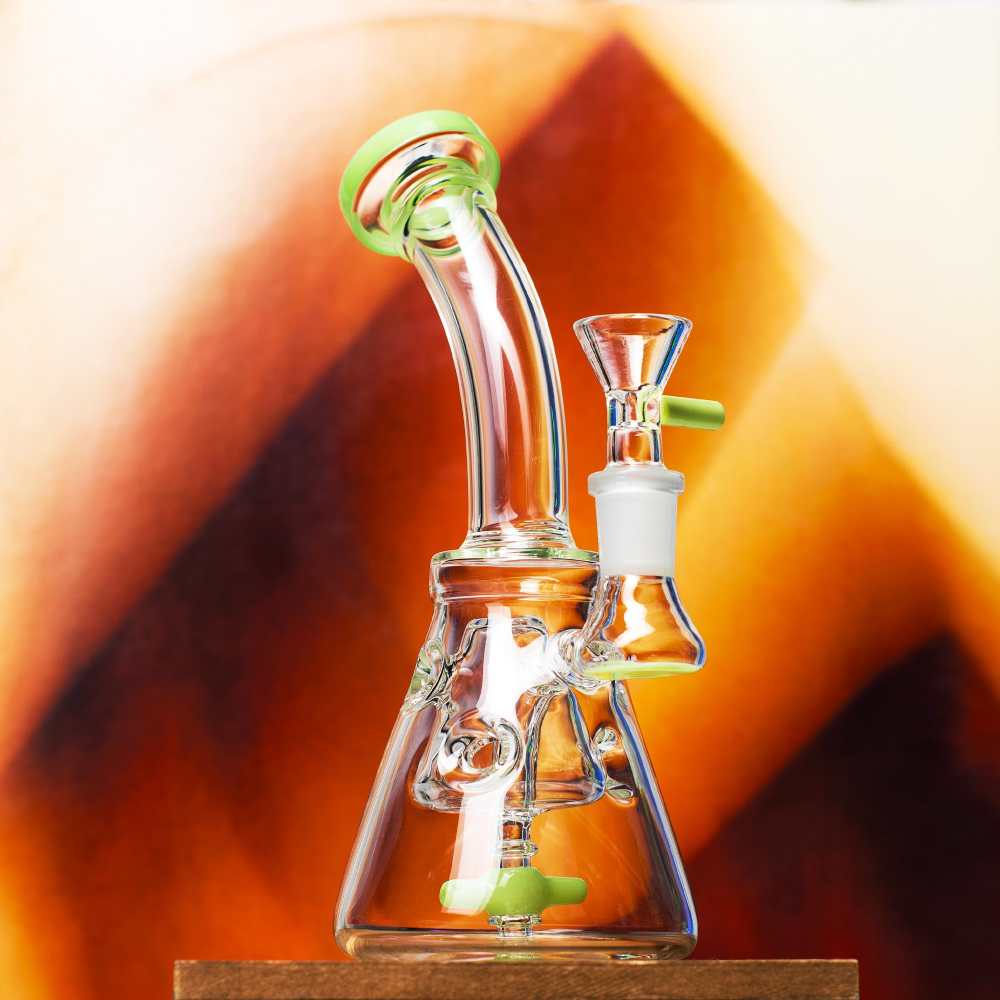 Fat Buddha Glass Bong Lean Back Beaker Bong
