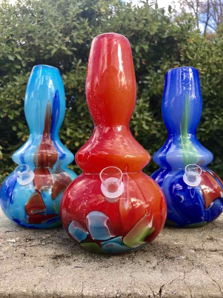 Fat Buddha Glass Bong Pin Shape Colorful Glass Bong