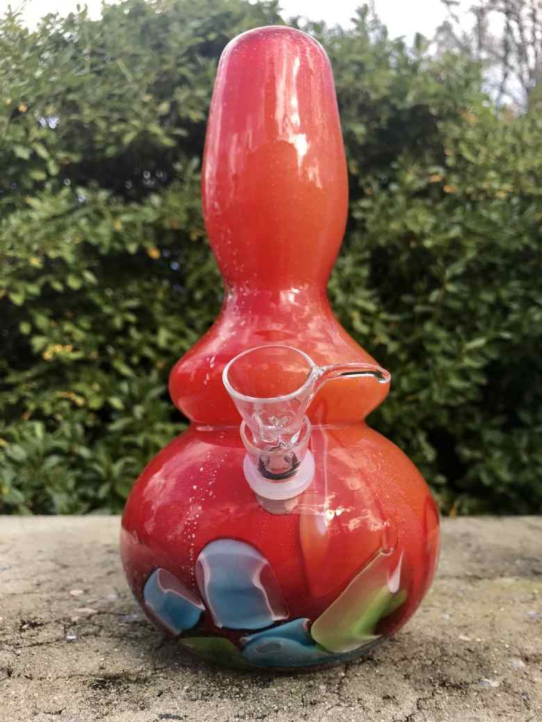 Fat Buddha Glass Bong Pin Shape Colorful Glass Bong