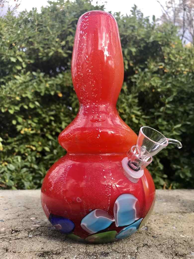 Fat Buddha Glass Bong Pin Shape Colorful Glass Bong