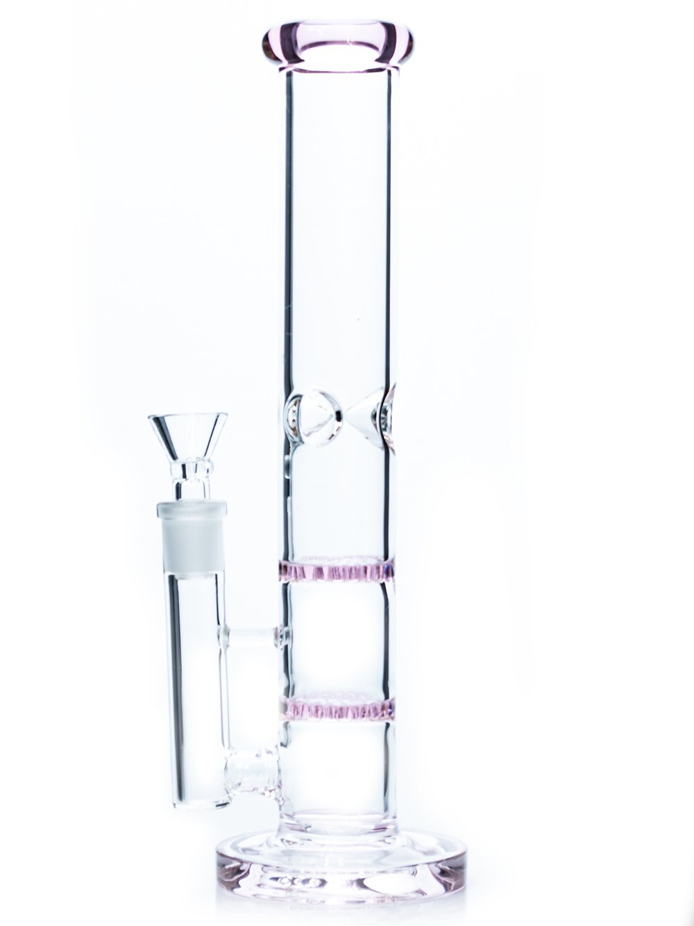 Fat Buddha Glass Bong Pink 10" Double Honeycomb Bong