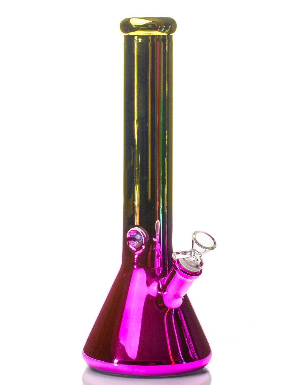 Pink 14" Night Life Bong Fat Buddha Glass
