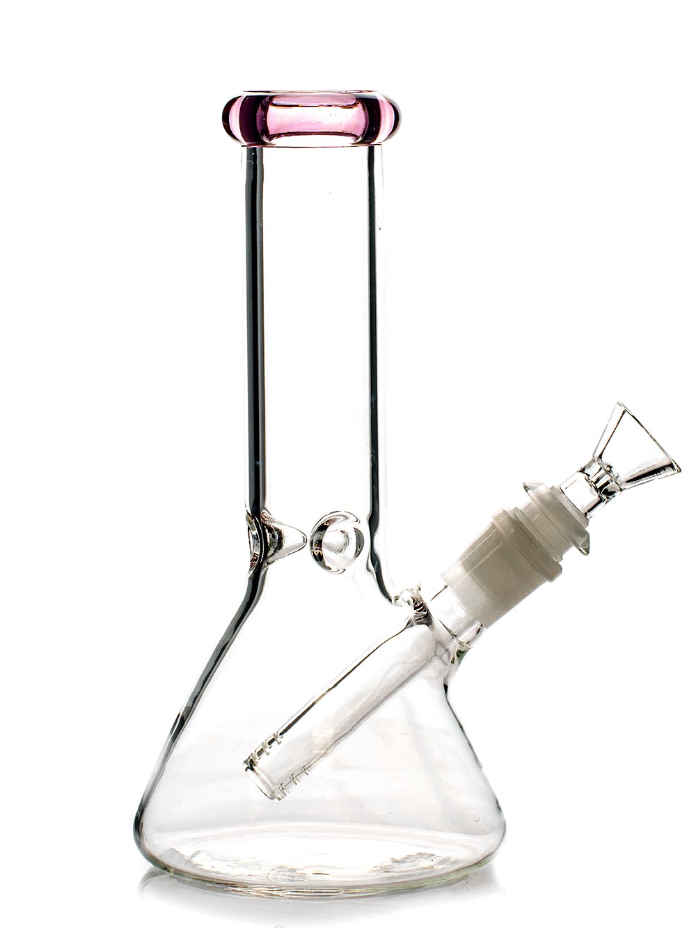 Pink 8" Beaker Bong Fat Buddha Glass Bong