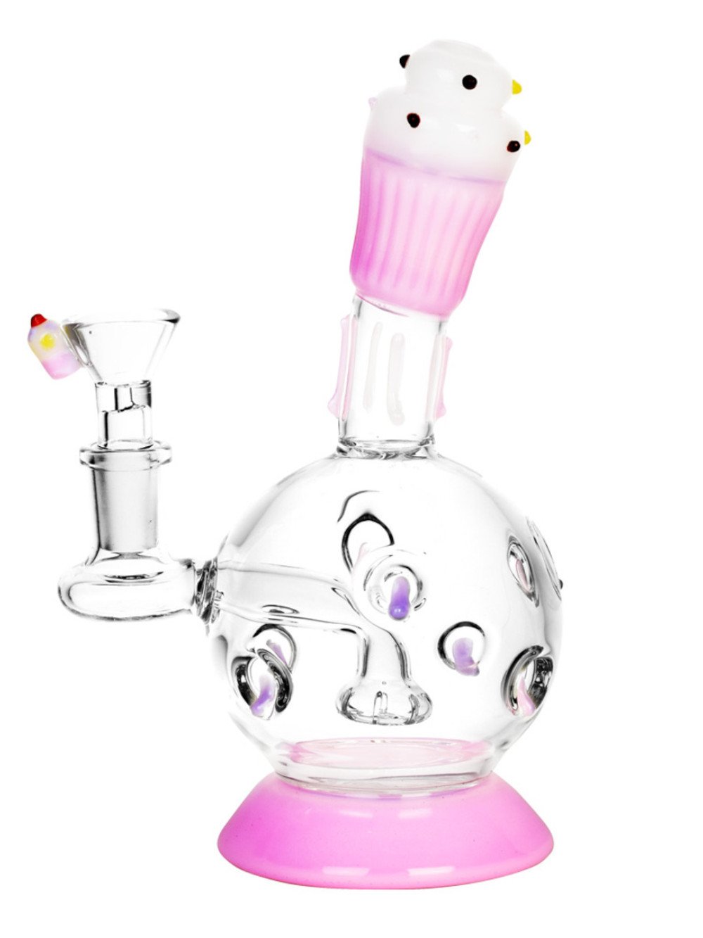 Pink Cupcake Bong Pulsar Fat Buddha Glass