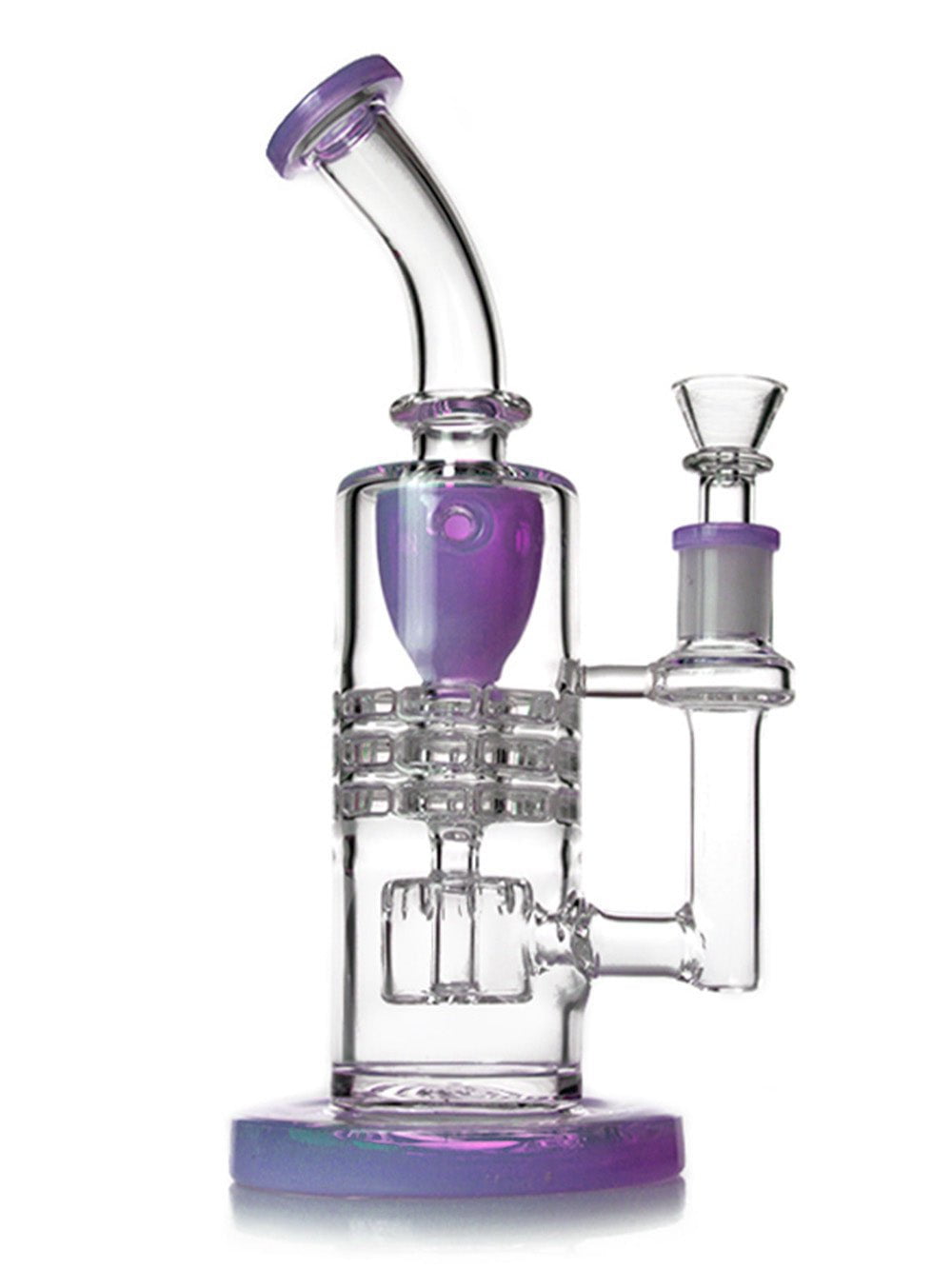 Fat Buddha Glass Bong Purple Slyme Barrel Bong