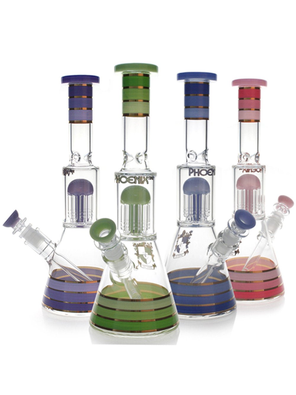 Phoenix Bong Purple Tree Perc Beaker Bong