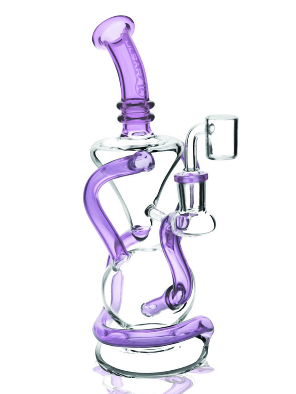 Blue Vortex Recycler Rig Fat Buddha Glass