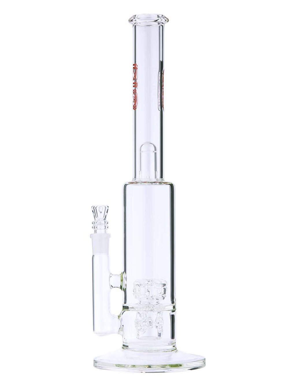 16" Red BIO DynamiX Perc Bong Fat Buddha Glass