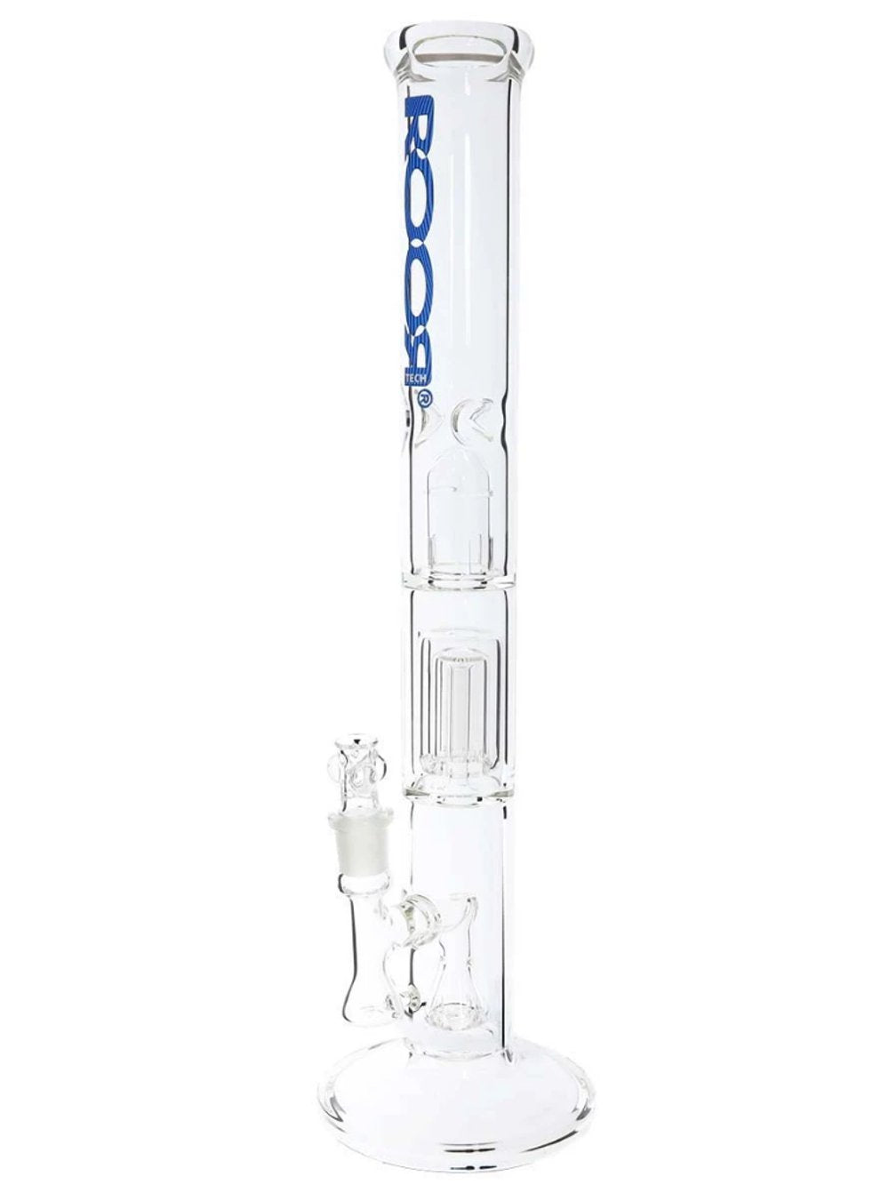18in Barrel Straight Bong Fat Buddha Glass