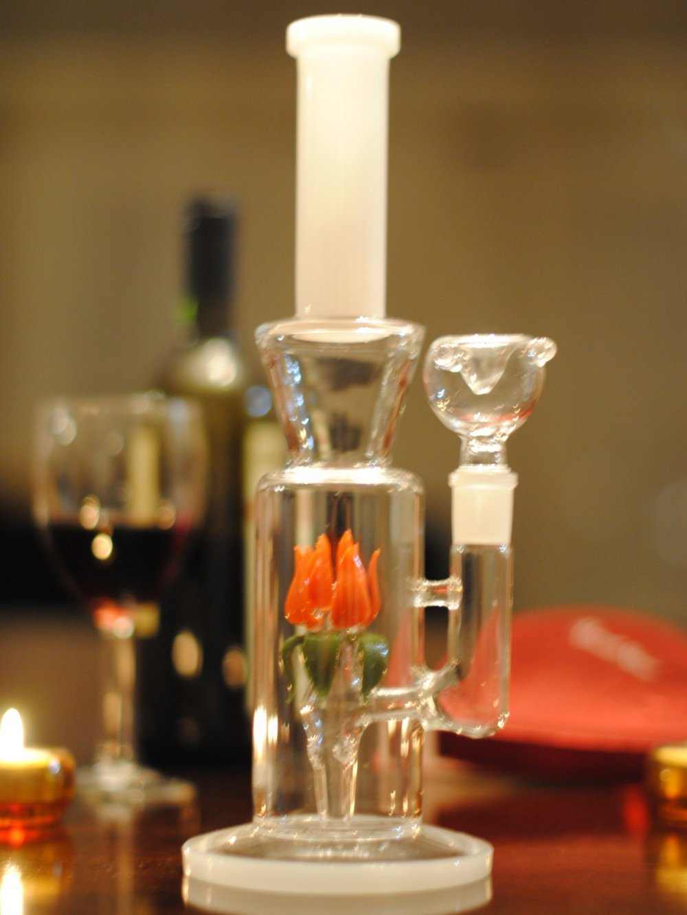 Fat Buddha Glass Bong Rose Glass Bong